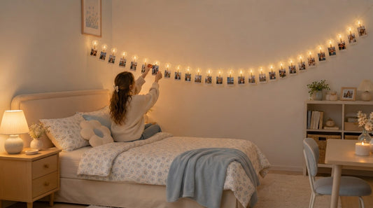 Zo tover je jouw slaapkamer om met een fotoslinger van 6 meter en 40 lampjes