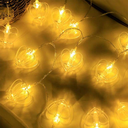 Fotoslinger met hartjes verlichting - 6 meter & 40 LED